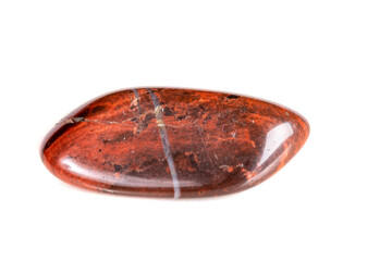 Macro mineral stone jasper on a white background