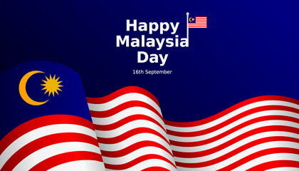 happy malaysia day vector illustration
