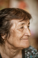 Fototapeta premium Close-up portrait of an elderly woman.