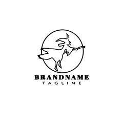 witch cartoon logo icon design black template vector illustration