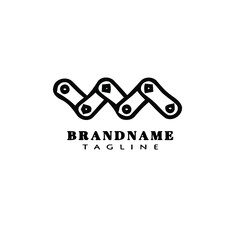 bike chain logo icon design template vector