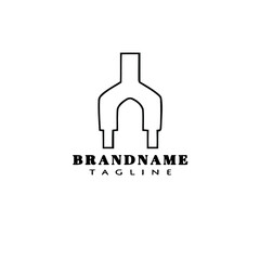 bicycle fork logo cartoon icon design vector