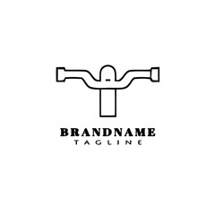 handlebar logo cartoon icon design template vector illustration