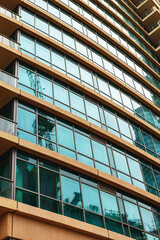 Cropped image of city residential building exterior