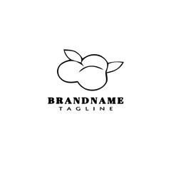 berries cartoon logo icon design template black isolated illustration