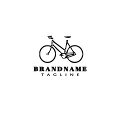 bike logo icon design template black isolated vector illustration