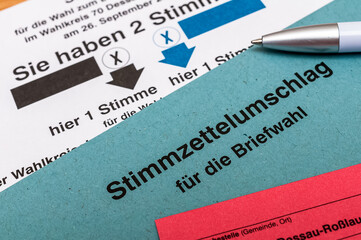 Bundestagswahl 2021 - Wahlschein ankreuzen - Briefwahl