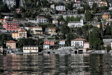 Como, Lombardy, Italy. January 5, 2015. Architecture of the city of Como. Winter. Editorial.