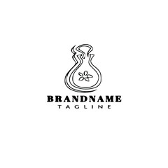 bottle with stopper logo icon design template vector illustration