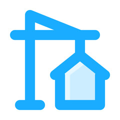 Construction Crane icon illustration