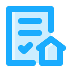 Home Certificate icon illustration