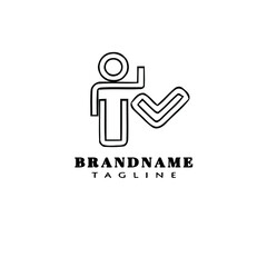businessman raise hands logo icon design template vector