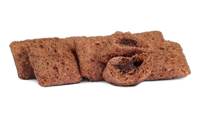 Tasty sweet Choco chip fills chocolate filled Isolated on white background