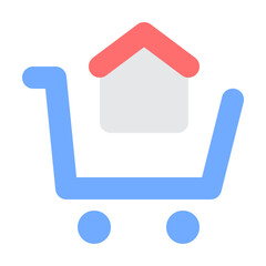 Online Home icon illustration