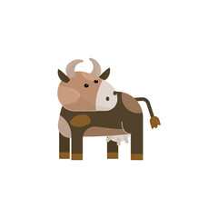 farm cow cartoon vector illustration