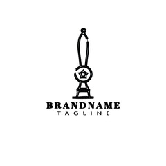 beer pump cartoon logo icon design template black isolated vector creative