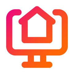 Real Estate Website icon illustration