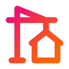 Construction Crane icon illustration