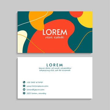 Business Card Set. Vector illustration. EPS10