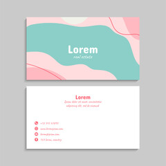 Business Card Set. Vector illustration. EPS10