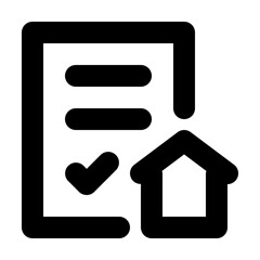 Home Certificate icon illustration