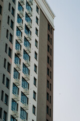Multi-storey buildings in the gray city