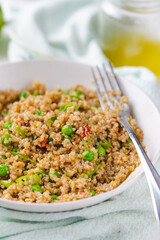 Quinoa Bowl with Peas and Tomatoes