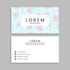 Business Card Set. Vector illustration. EPS10