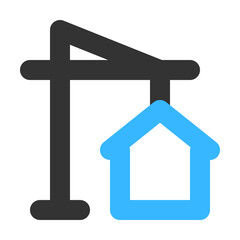 Construction Crane icon illustration