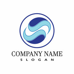 Water wave icon vector illustration design logo