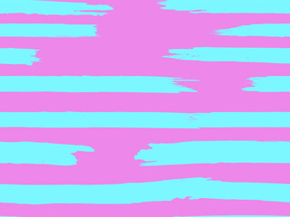 Trendy watercolor pattern with colored stripes painted with a brush. Trendy abstract seamless pattern. Sample of fashionable style. Abstract texture. Grunge background. Vector.