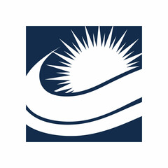 Water wave icon vector illustration design logo