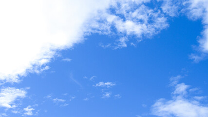 Fototapeta premium Sunny weather. Blue sky and white clouds. Clouds against blue sky background.
