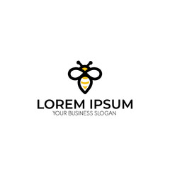 Abstract bee logo design 