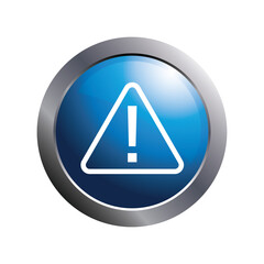 Blue circle with warning icon.