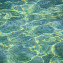 Fototapeta na wymiar Crystal clear waters on the Spanish atlantic coast. Hondarribia, Spain