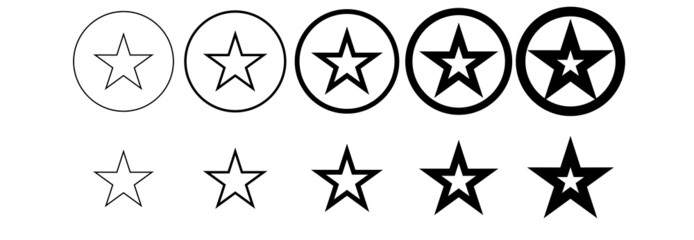 star icon set, star symbol vector