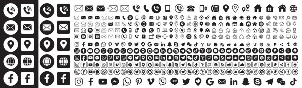 Contacts icons collection