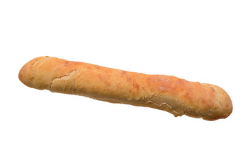 Fresh baguette isolated in white.