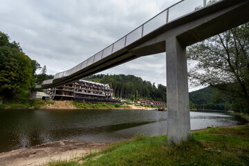 Bystrzyckie Lake in Zagórze Śląskie, Lower Silesia, Poland