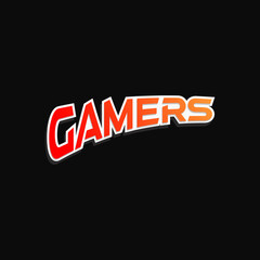 Gamer text for logo design text
