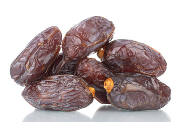 Several royal dates, close-up, isolated on white.