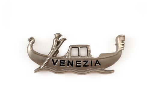 Gift Magnet from Venice (Italy). "Venezia" is Venis. Design element with clipping path