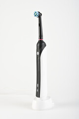 Electric toothbrush on the white background
