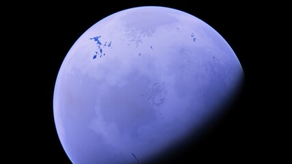 Planet, stars and galaxy