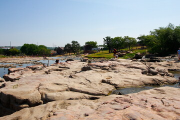 Views of Falls Park, Sioux Falls, South Dakota