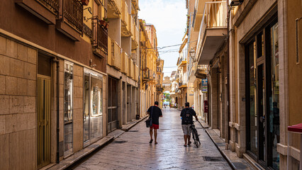 Fototapeta na wymiar view of the old town of Marsala, Sicily, Italy