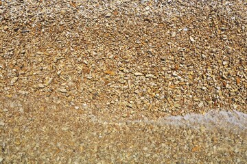 pebbles in sea water