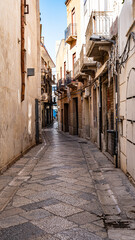 Fototapeta na wymiar view of the old town of Mazara del Vallo, Sicily, Italy. alleys and streets
