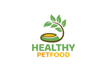 healthy pet food logo vector graphic for any business especially for pet food shop, organic pet food, shop, store, clinic, etc.